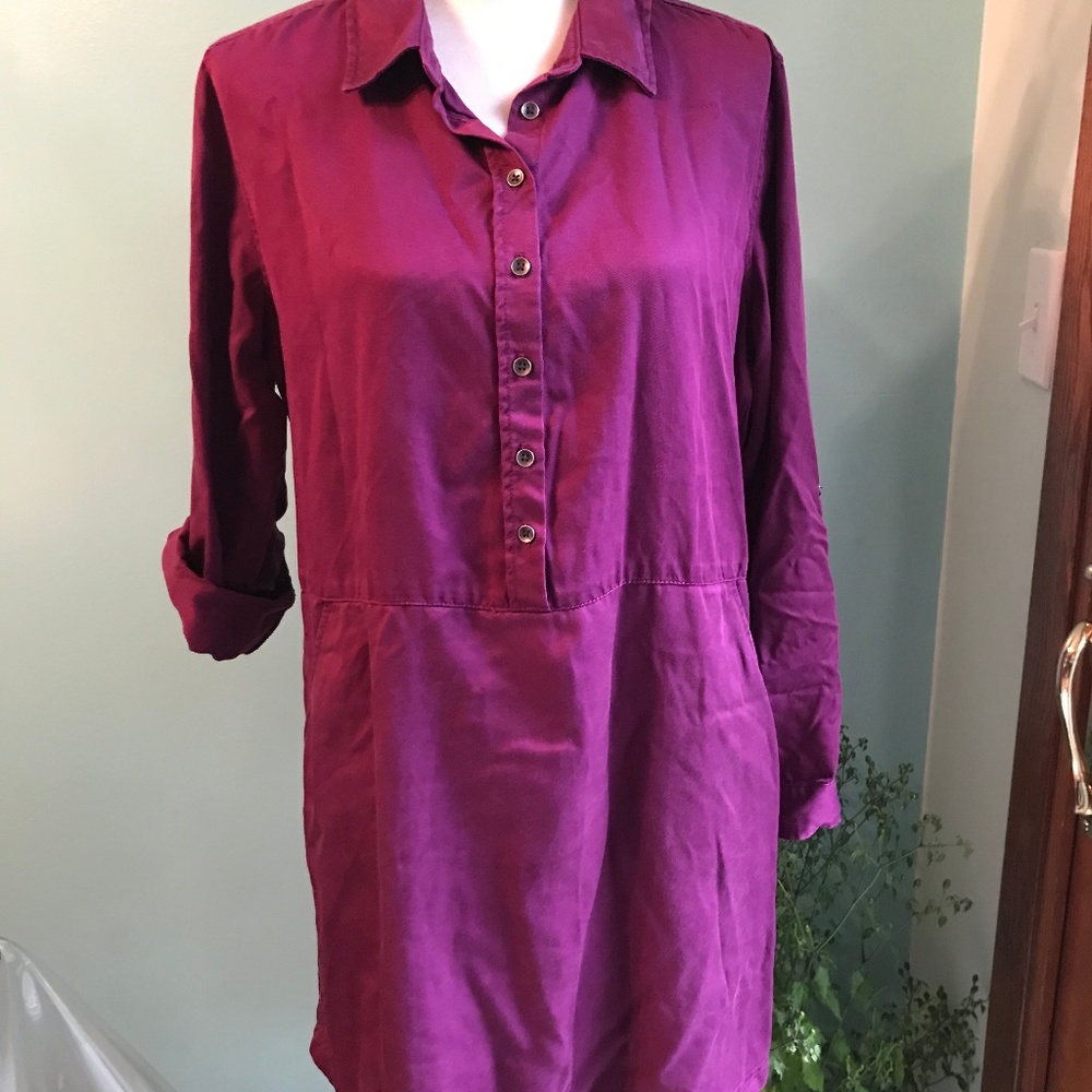 Time And Tru Shirt Dress Button Down Size M 8/10
